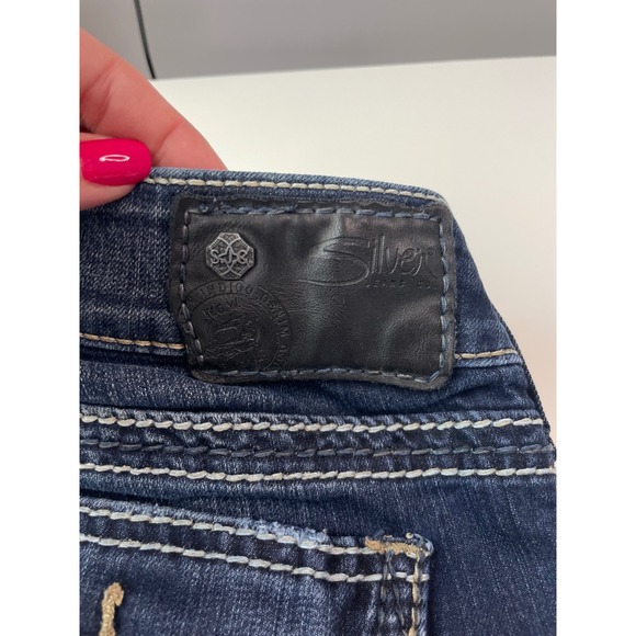 Silver Jeans Co Suki Skinny Dark Wash Mid Rise Denim Jeans W27 L31 L9113SSR409 - Picture 16 of 16